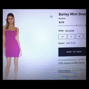 Mini Dress by Revolve hot pink size Large